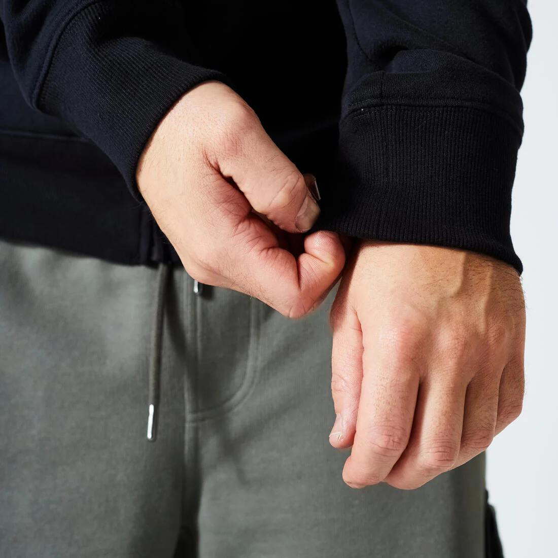Sweat zippé à capuche de fitness en molleton homme - Image 31