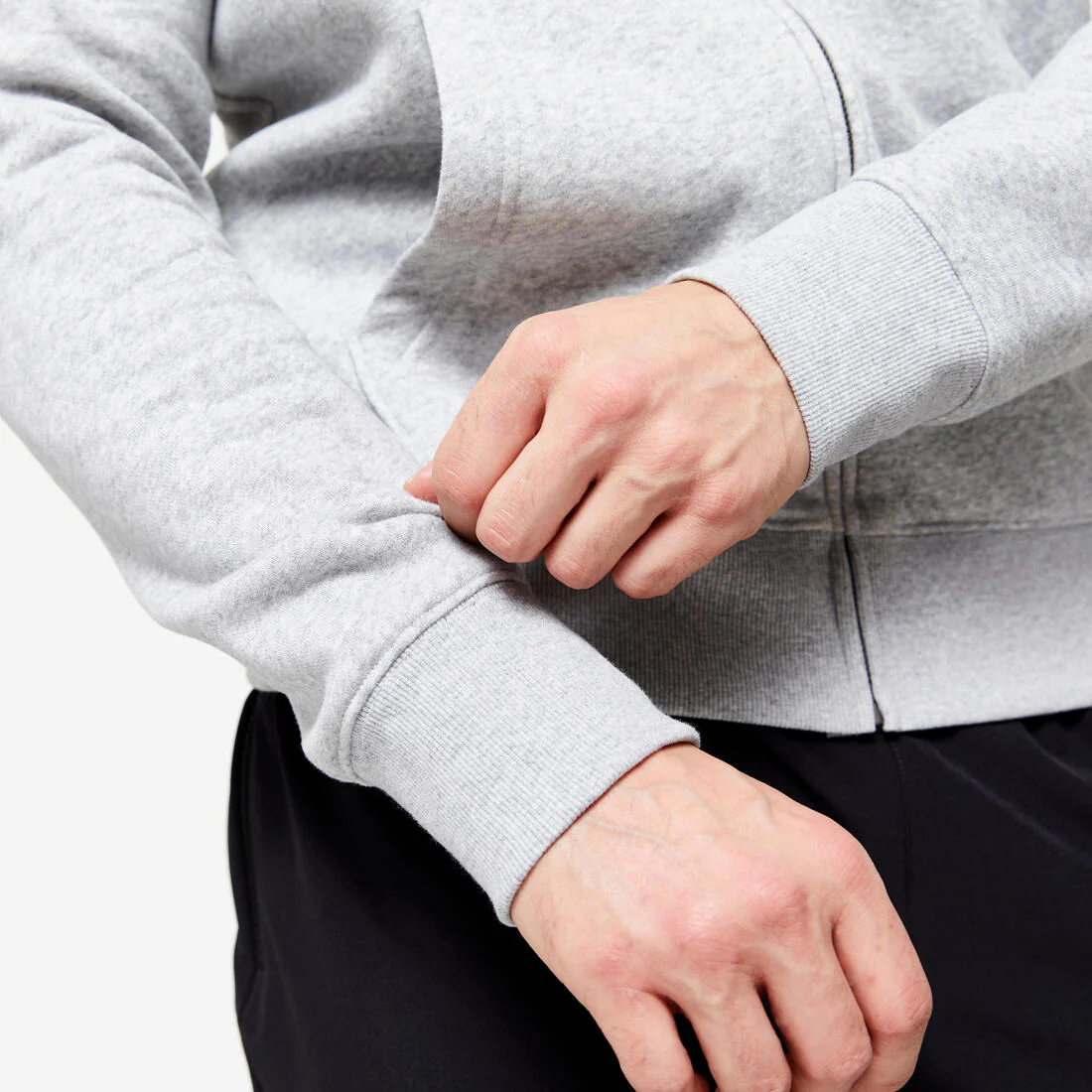 Sweat zippé à capuche fitness homme - 100 bleu foncé - Image 6