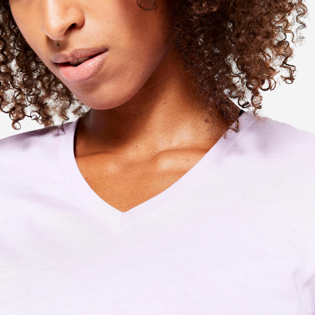 T-shirt col V fitness en coton femme - Image 11