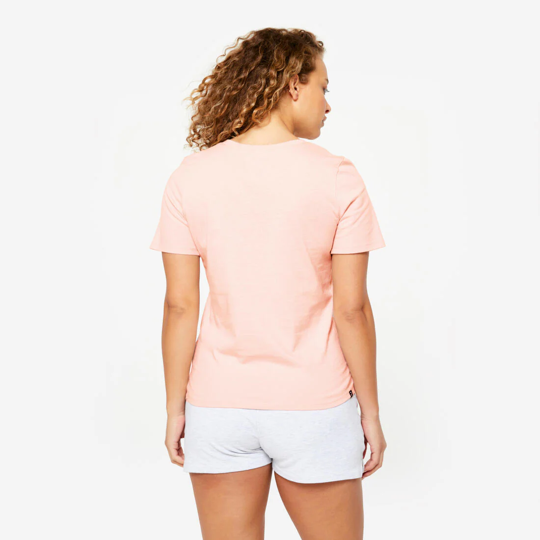 T-shirt col V fitness en coton femme - Image 19