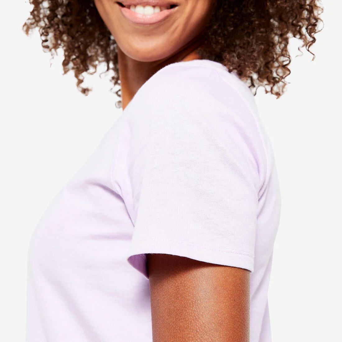 T-shirt col V fitness en coton femme - Image 24