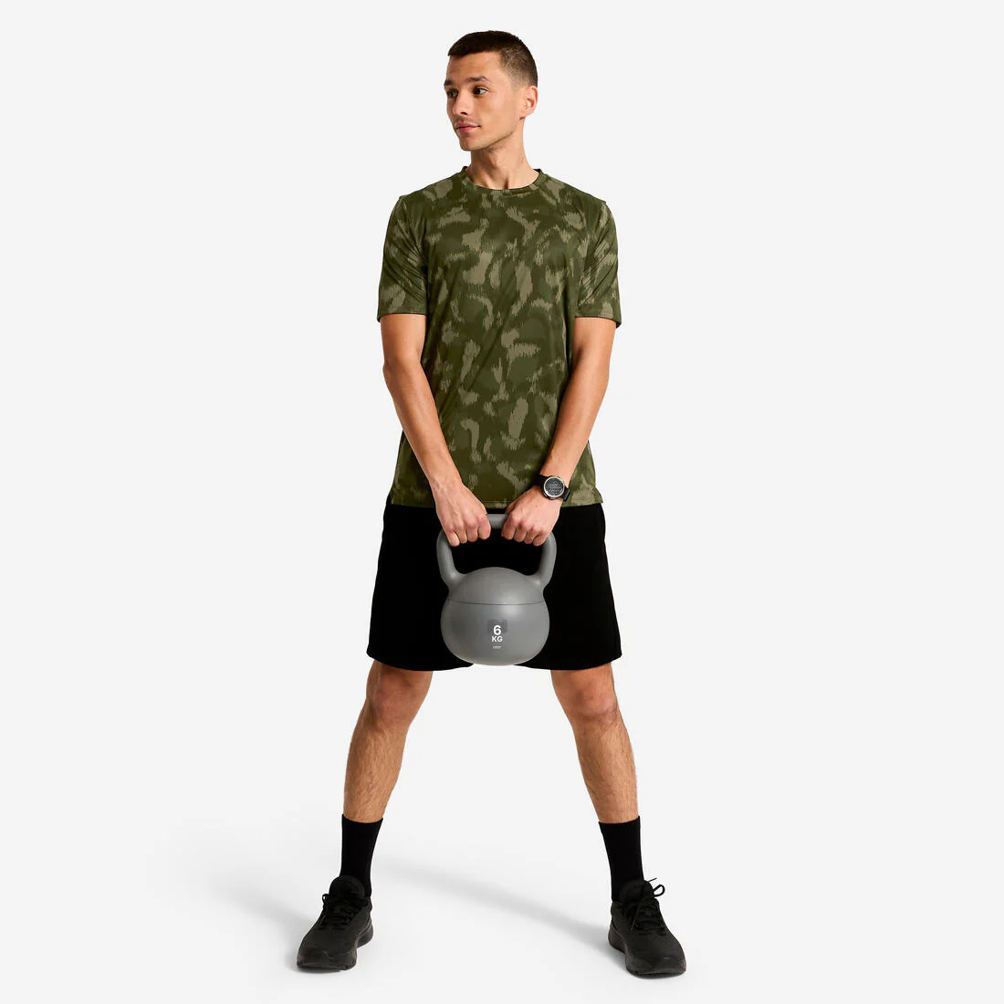 T-shirt de fitness manches courtes respirant col rond homme - Image 20