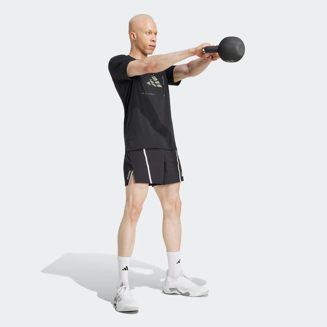 T-shirt de fitness pour homme, noir - Image 3