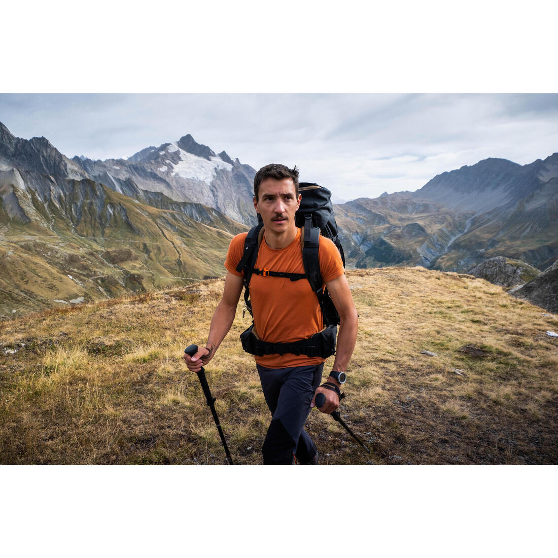 T-shirt de trek manches courtes en laine mérinos homme, Merino Seamless - Image 11