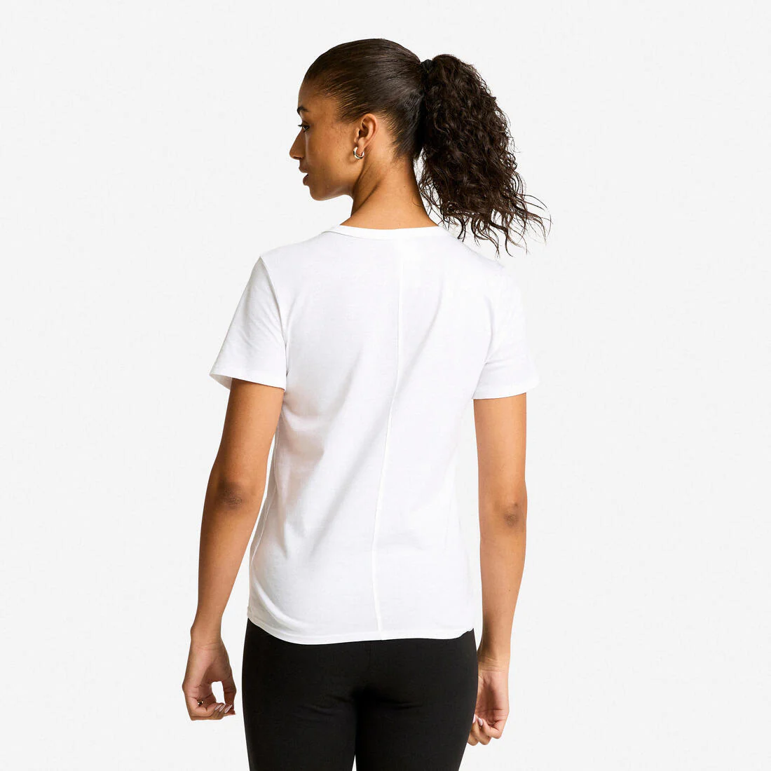 T-shirt Fitness Femme - 100 Blanc glacier - Image 4