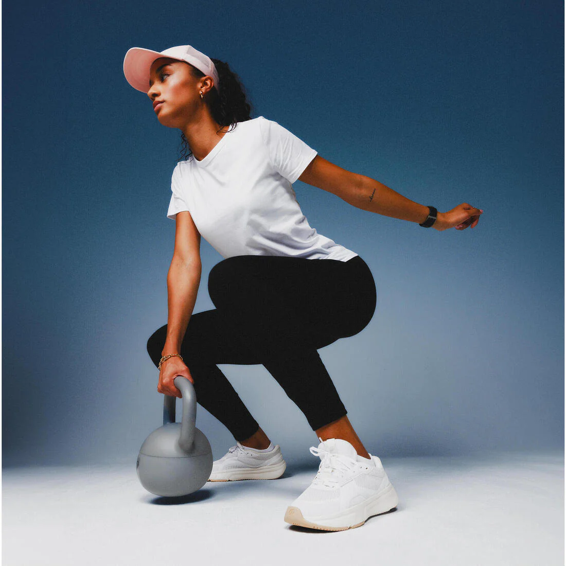 T-shirt Fitness Femme - 100 Blanc glacier - Image 6