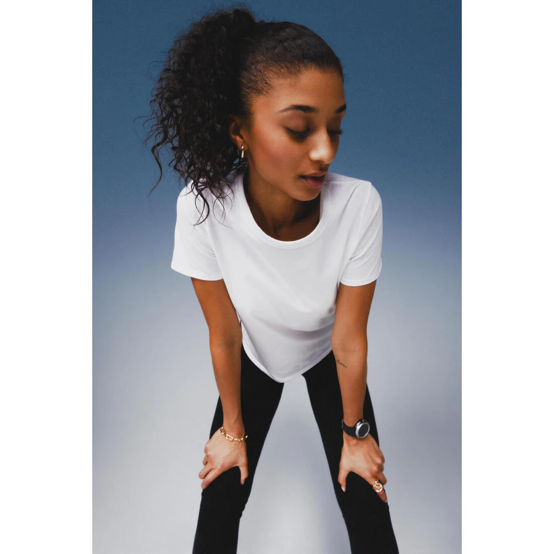 T-shirt Fitness Femme - 100 Blanc glacier - Image 7