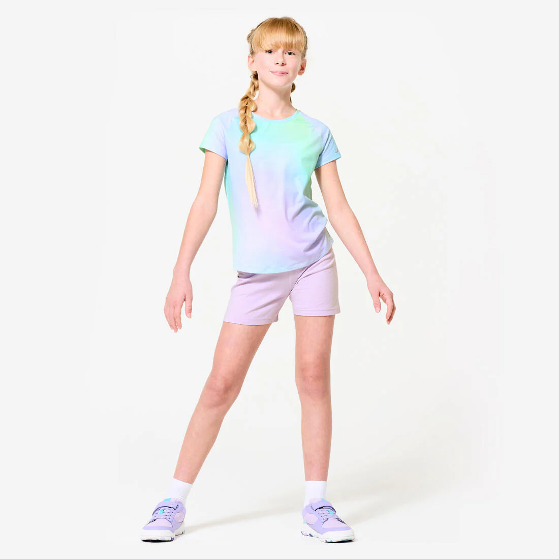 T-shirt multisport respirant fille, rose foncé - Image 3
