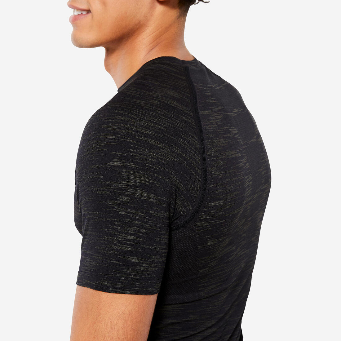 T-shirt musculation compression manches courtes respirant col rond - Image 11