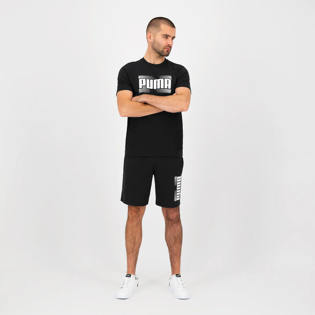 T-shirt PUMA active fitness manches courtes coton homme noir - Image 3
