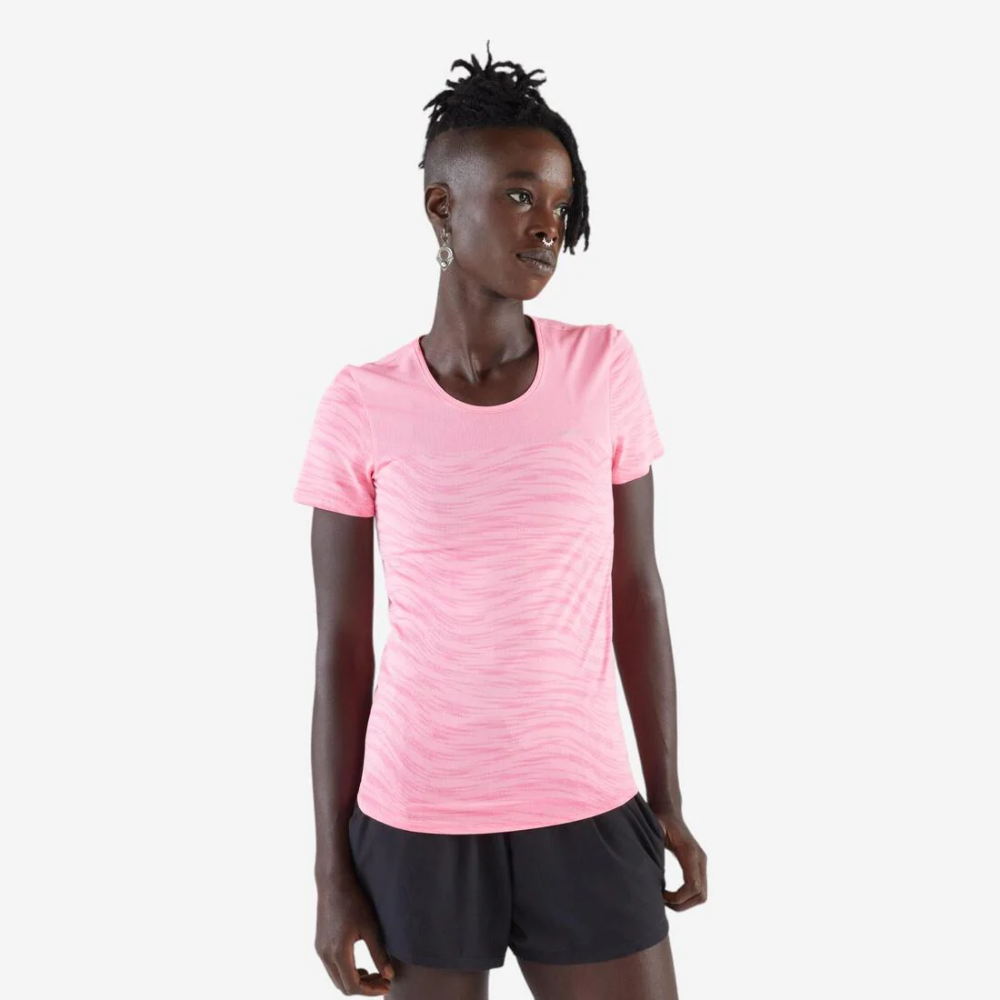 T-shirt running & trail sans couture femme - kiprun run 500 confort - Image 2