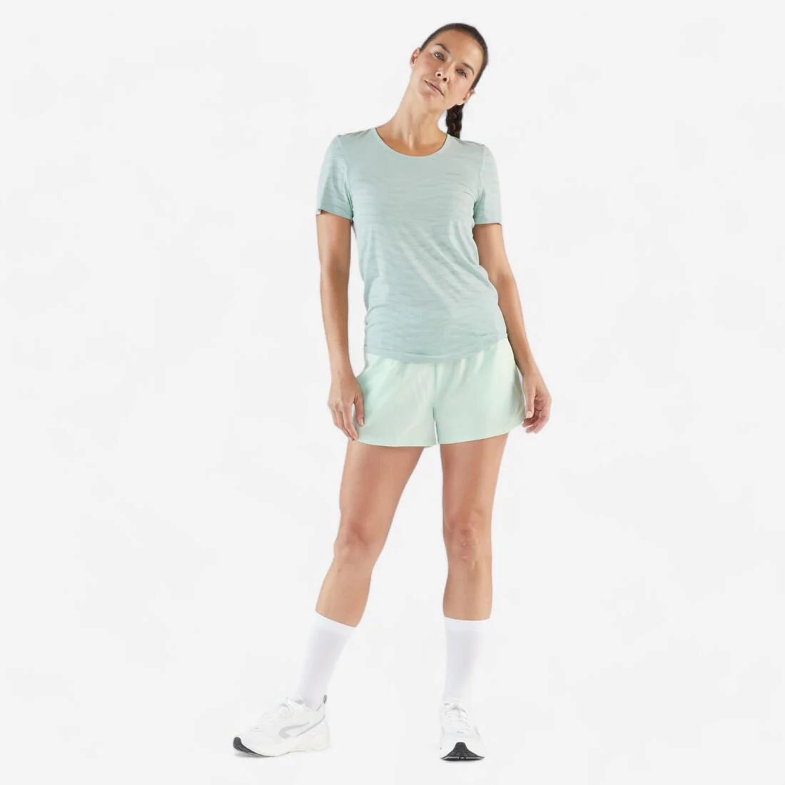 T-shirt running & trail sans couture femme - kiprun run 500 confort - Image 3