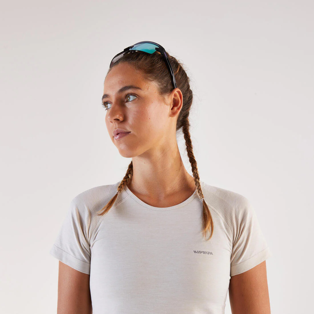 T-shirt running & trail sans couture femme - kiprun run 500 confort slim - Image 10