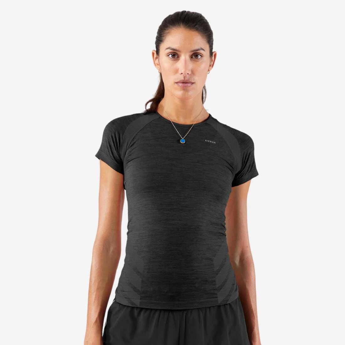 T-shirt running & trail sans couture femme - kiprun run 500 confort slim - Image 3