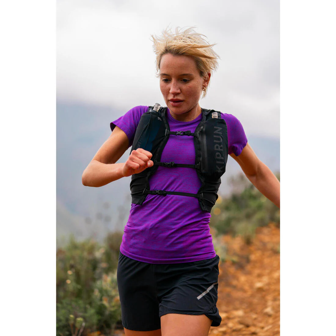 T-shirt running & trail sans couture femme - kiprun run 500 confort slim - Image 41