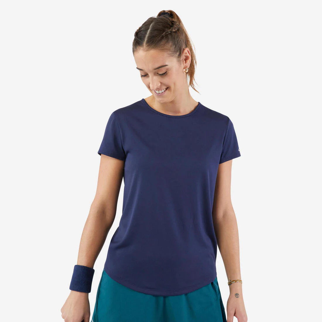 T-Shirt tennis col rond dry femme - Essentiel 100 - Image 2