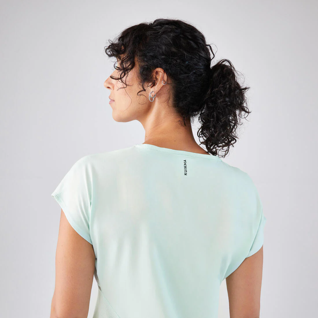 T-Shirt tennis col rond dry soft femme - Dry 500 blanc cassé - Image 10