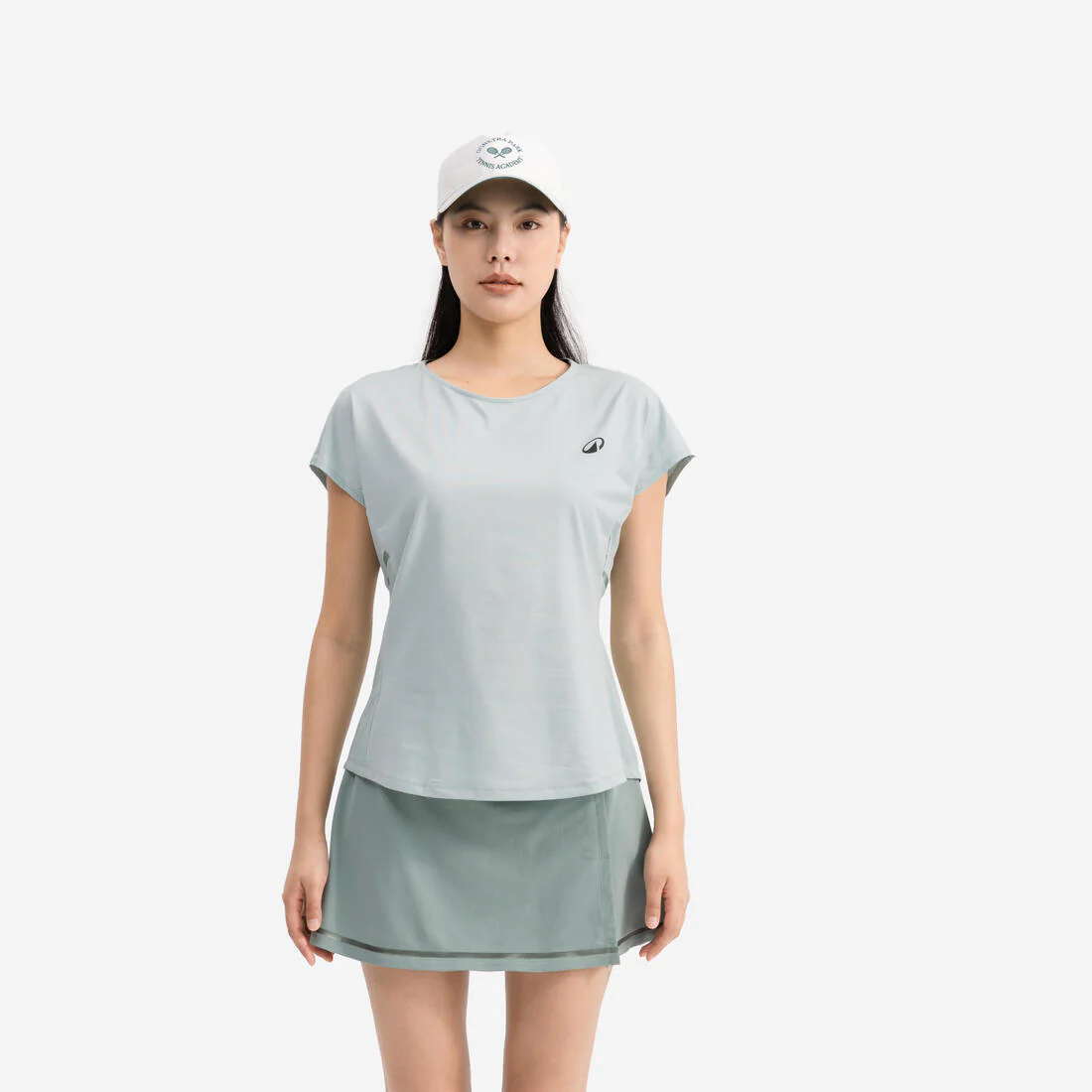 T-Shirt tennis col rond dry soft femme - Dry 500 blanc cassé - Image 2