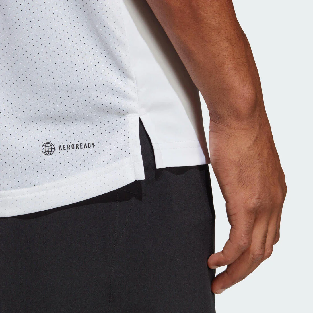T-SHIRT TENNIS MANCHES COURTES HOMME - ADIDAS CLUB TEE BLANC - Image 5
