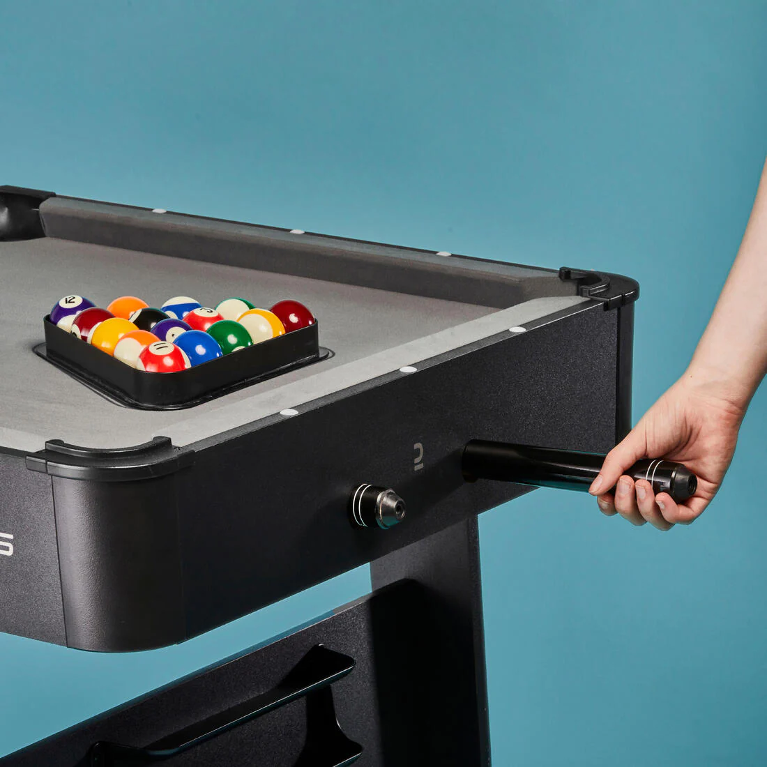 Table de billard pliable américain - BT 500 US tapis gris - Image 7