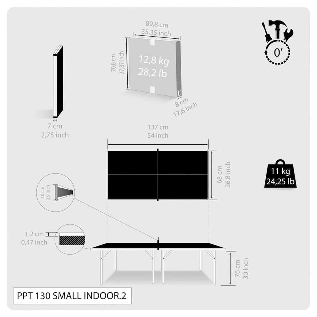 Table de Ping Pong, PPT 130 small indoor.2 - Image 3