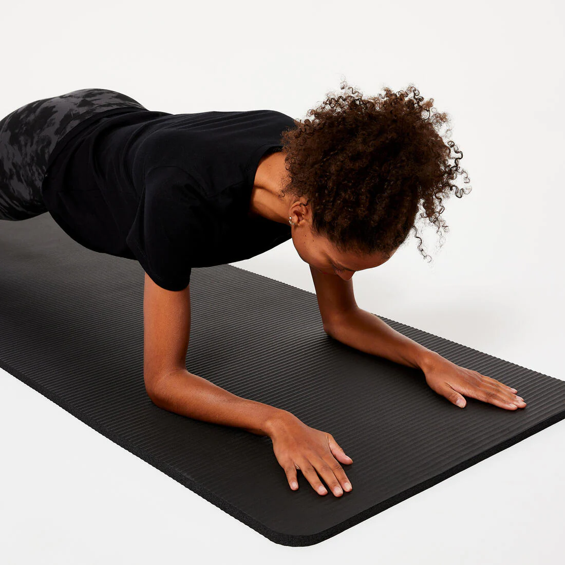 Tapis de Pilates large et ultra confort épaisseur 20 mm, noir - Image 2