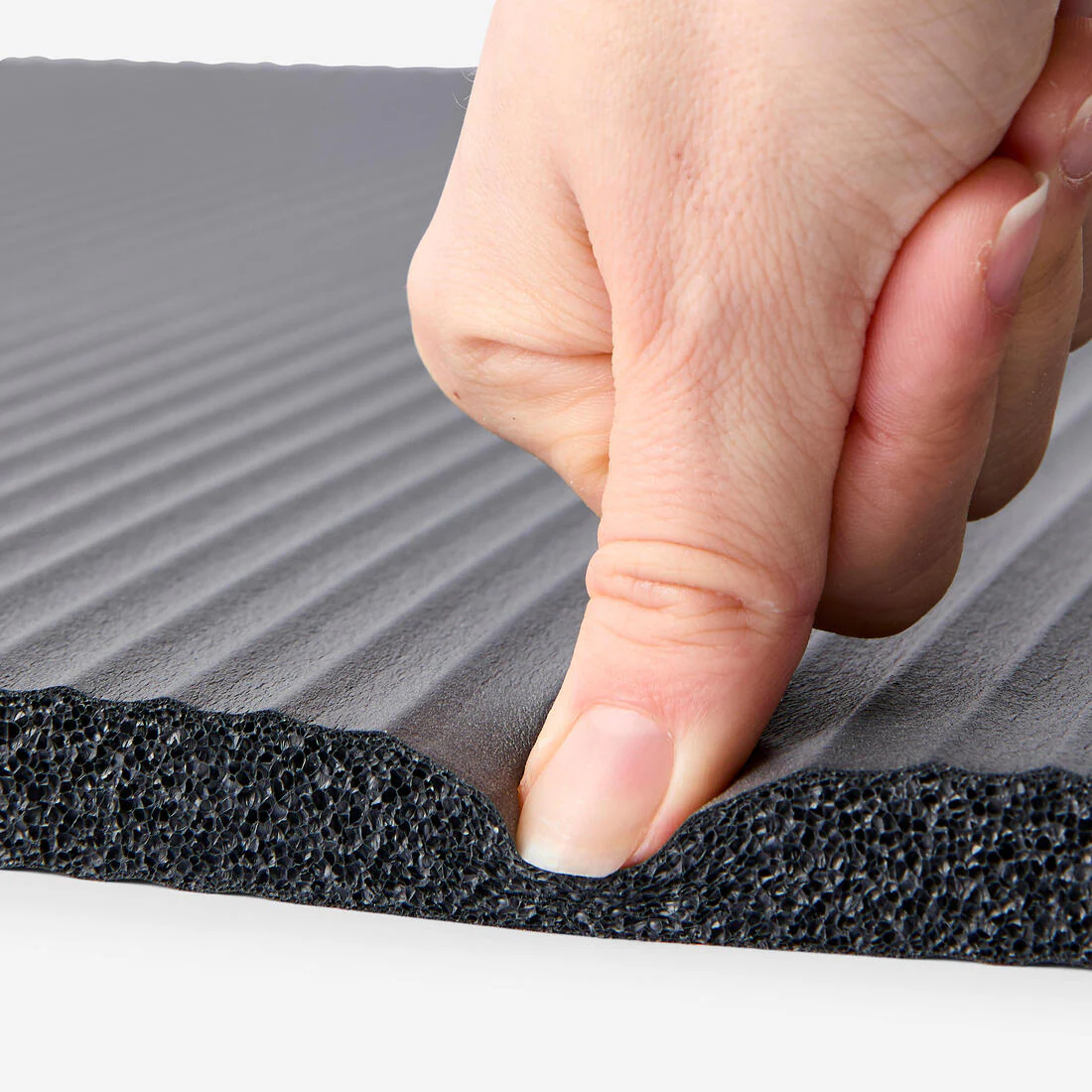 Tapis de Pilates large et ultra confort épaisseur 20 mm, noir - Image 3
