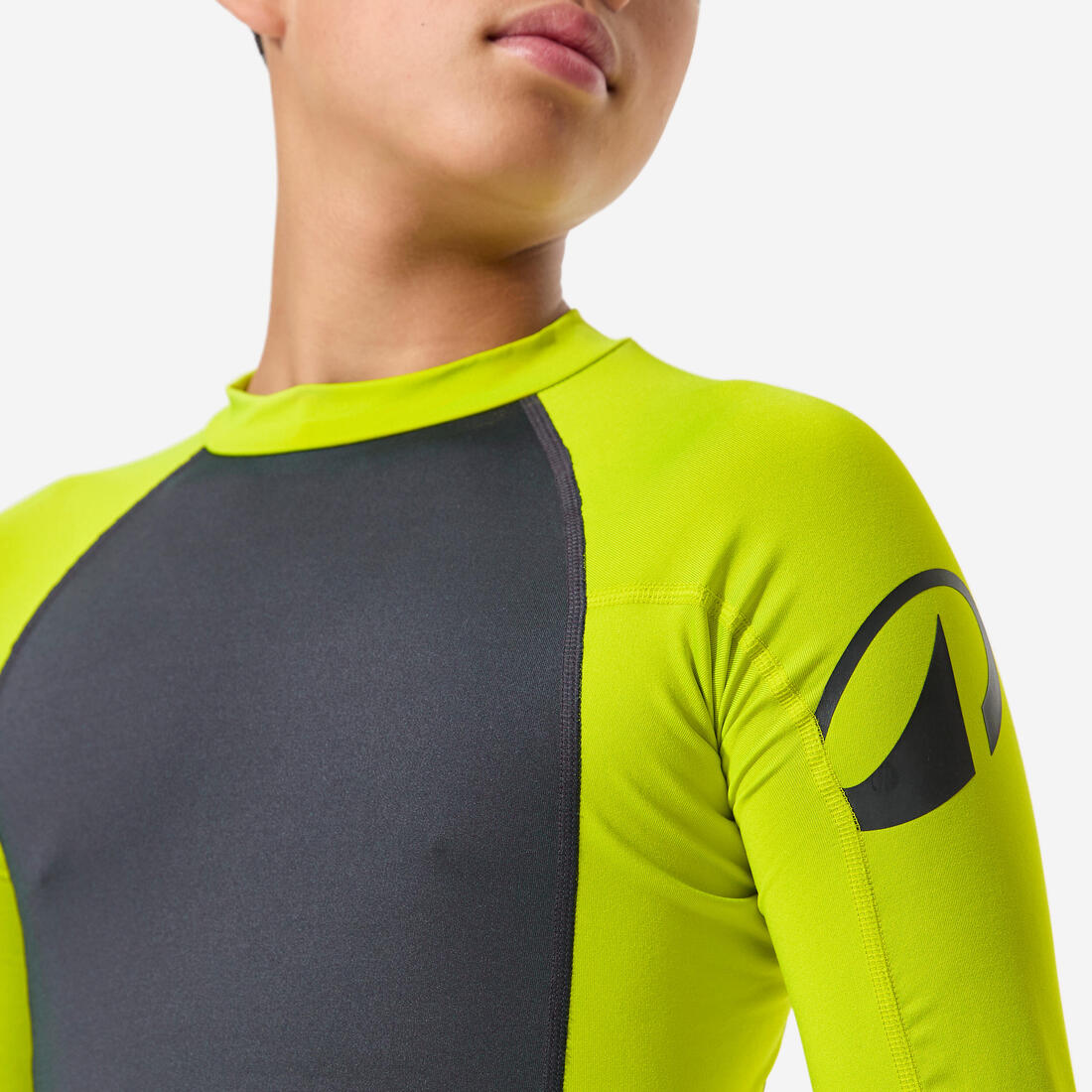 Tee shirt anti uv manches longues garçon, 500 vert et gris - Image 5