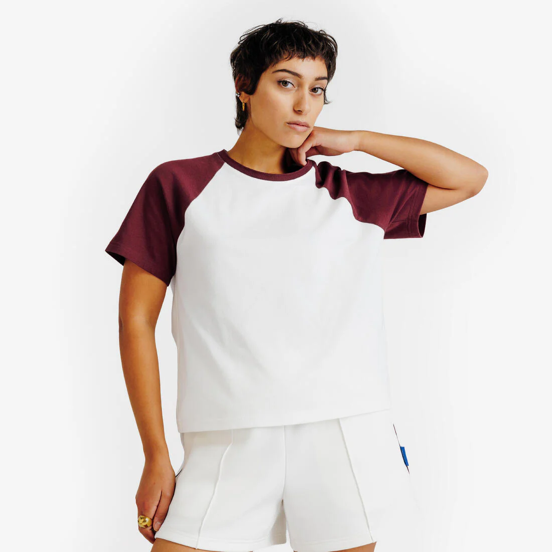 Tee-shirt femme, Heritage, blanc et - Image 3