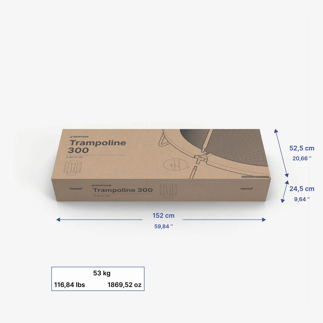 Trampoline rond avec filet de protection, Trampoline 300 - Image 9