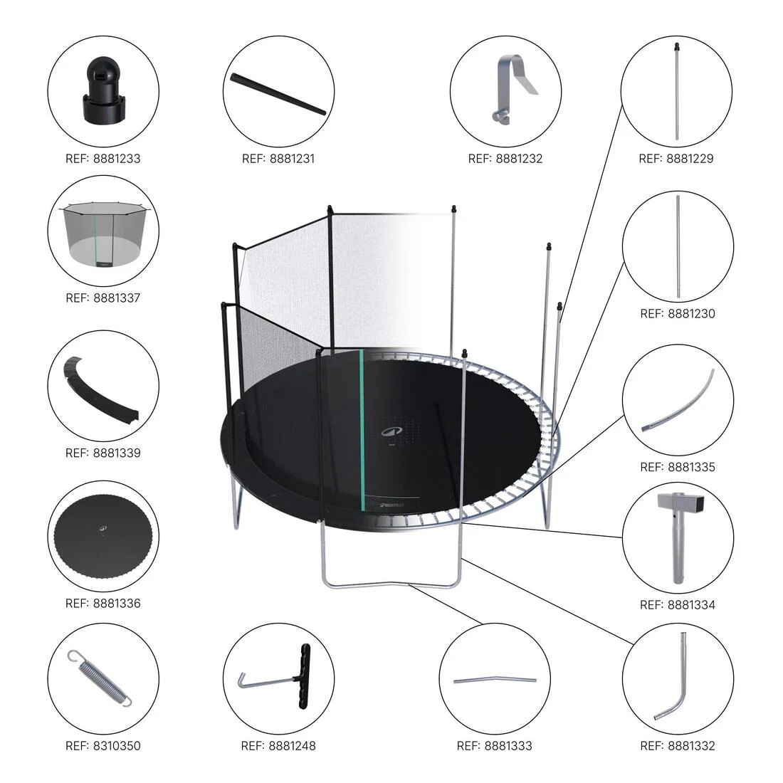 Trampoline 360 avec filet de protection - montage sans outil - Image 10