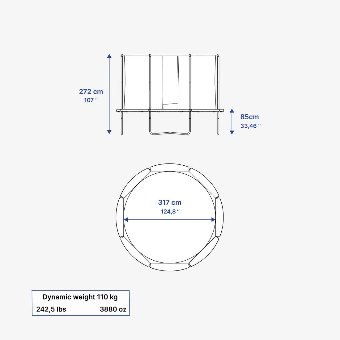 Trampoline 360 avec filet de protection - montage sans outil - Image 5