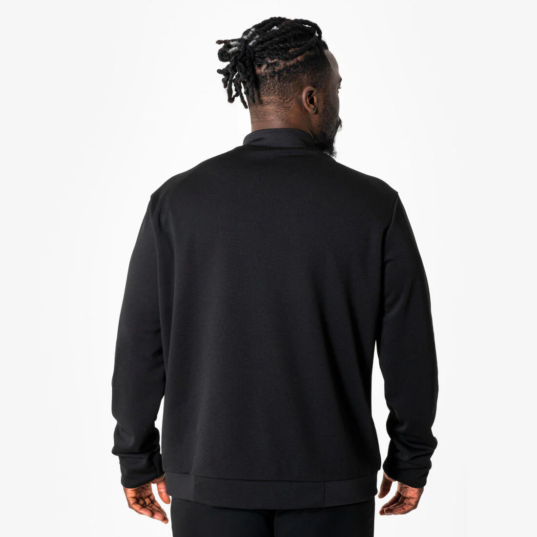 Veste de football d'entrainement ESSENTIELLE  noire et grise - Image 3