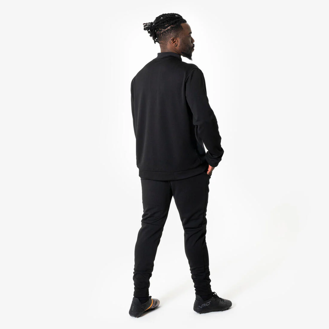 Veste de football d'entrainement ESSENTIELLE  noire et grise - Image 6