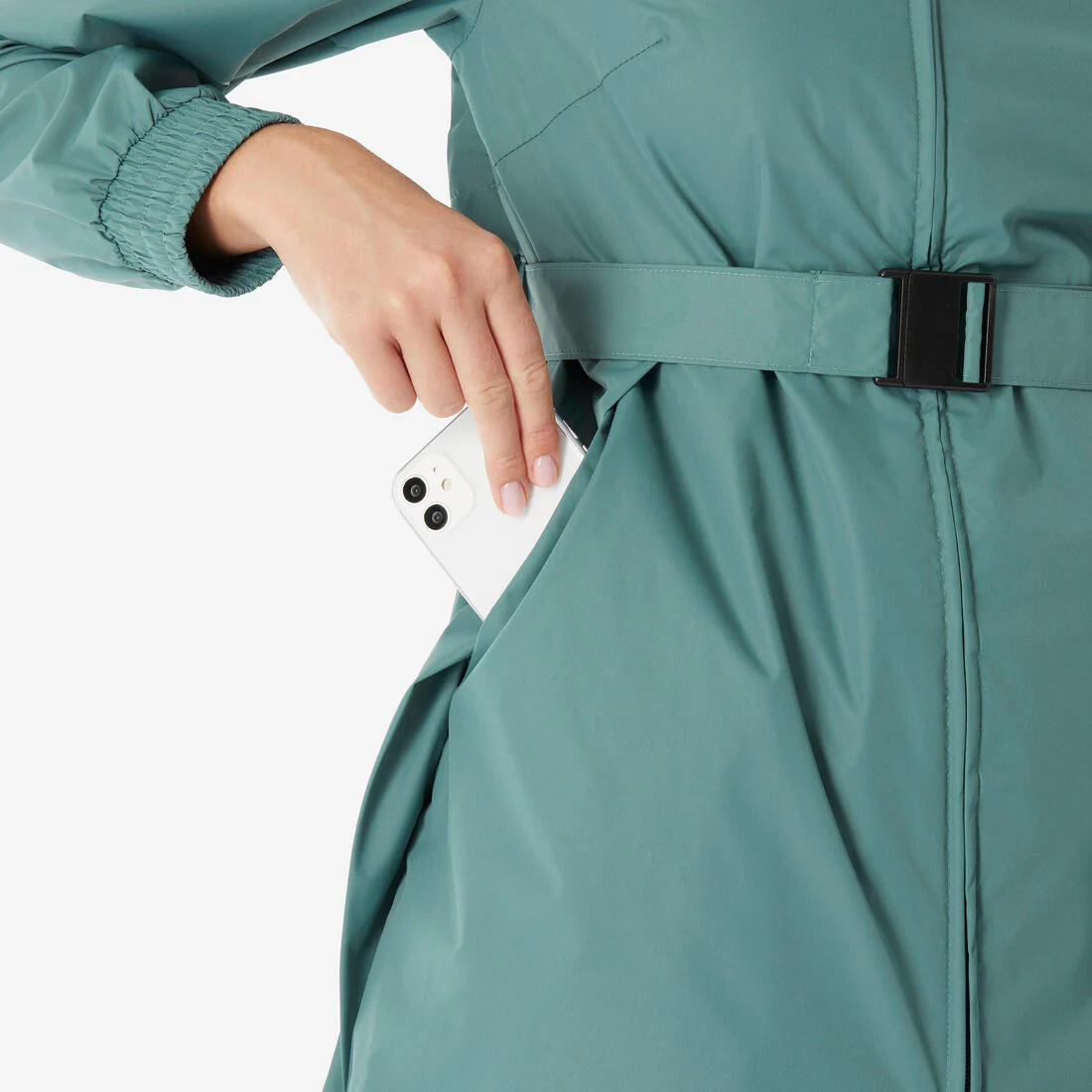 Veste de randonnée imperméable femme, Raincut Longue - Image 17