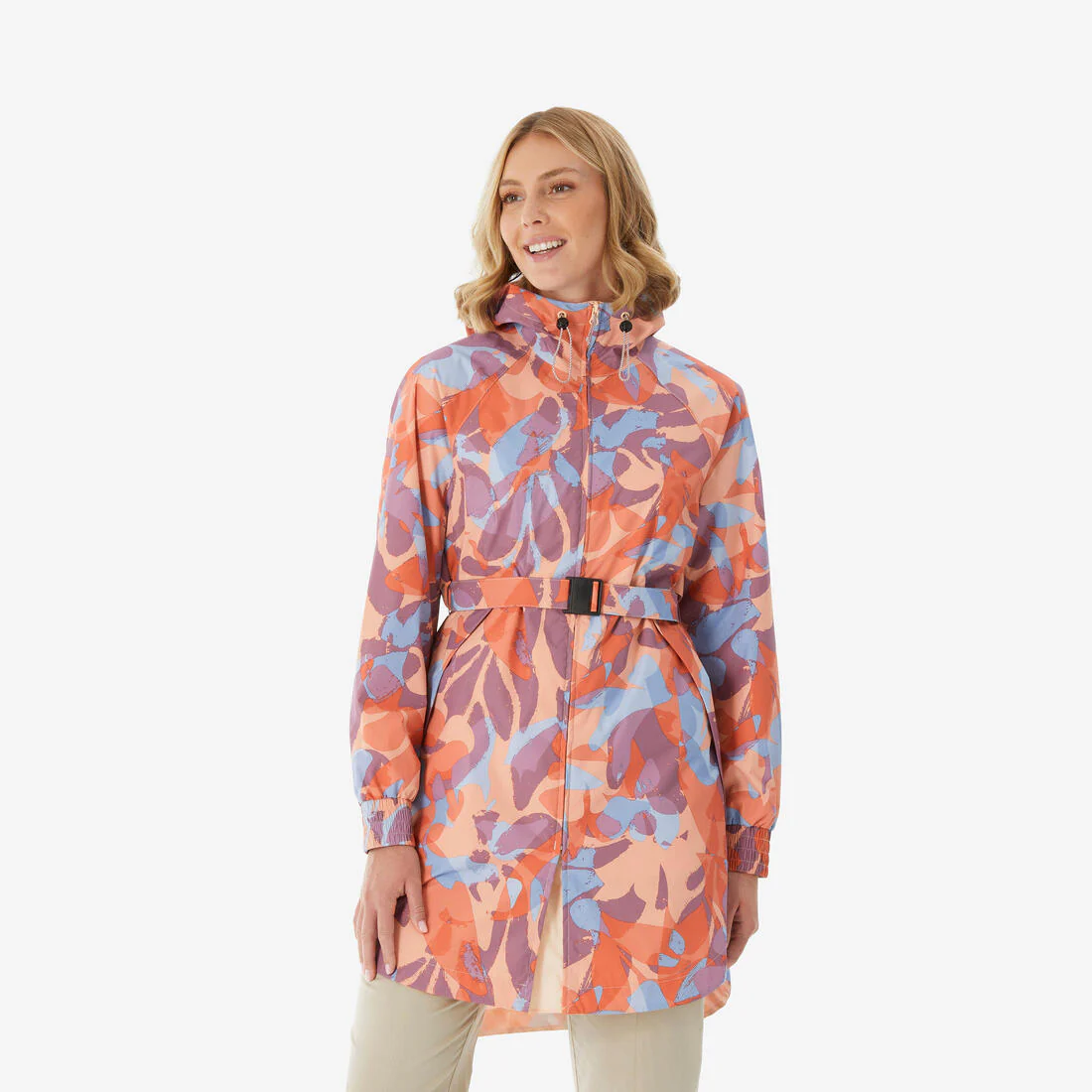 Veste de randonnée imperméable femme, Raincut Longue - Image 2