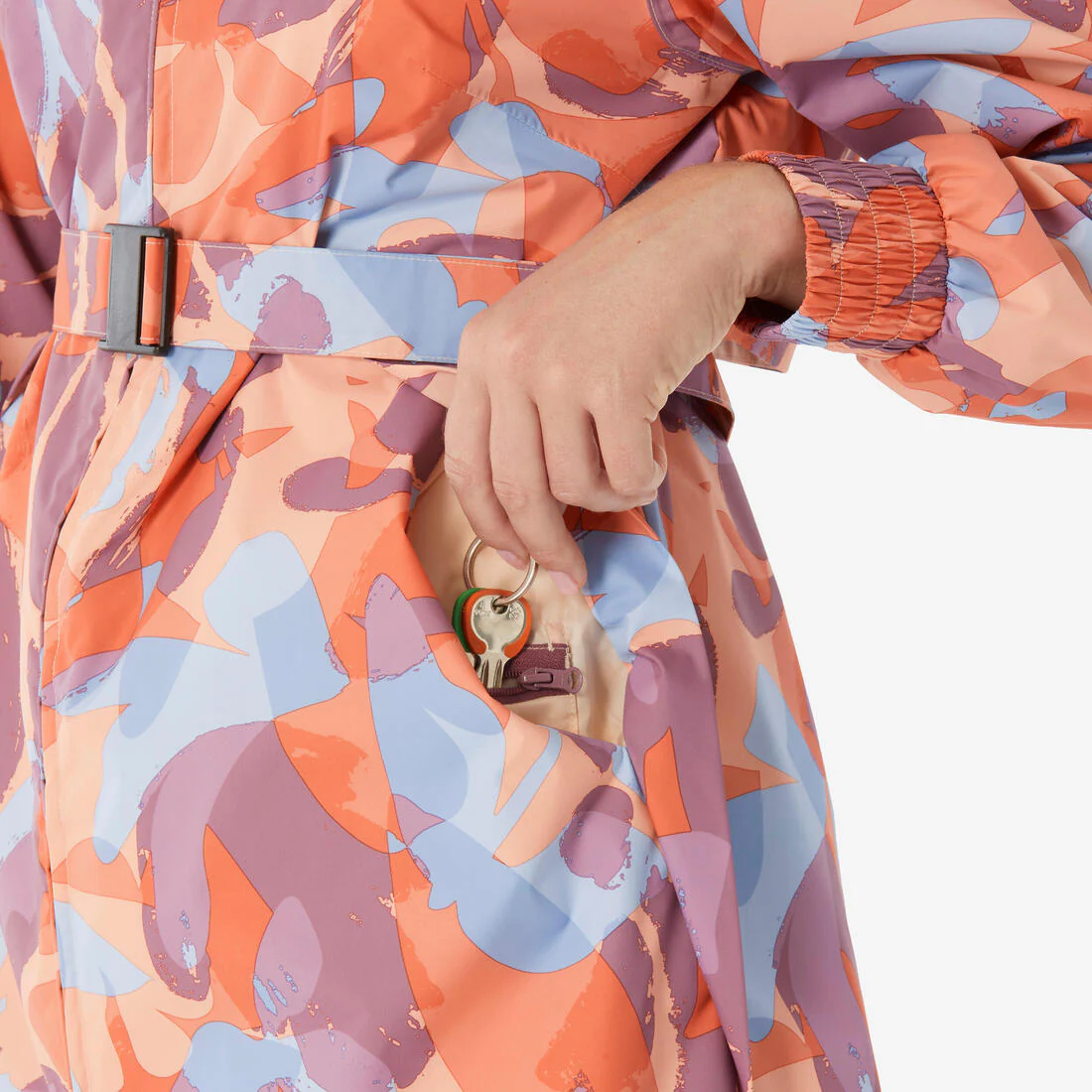 Veste de randonnée imperméable femme, Raincut Longue - Image 24