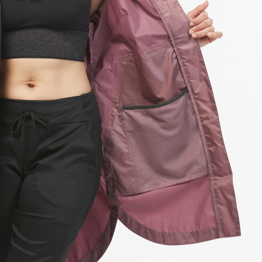 Veste de randonnée imperméable femme, Raincut Longue - Image 40