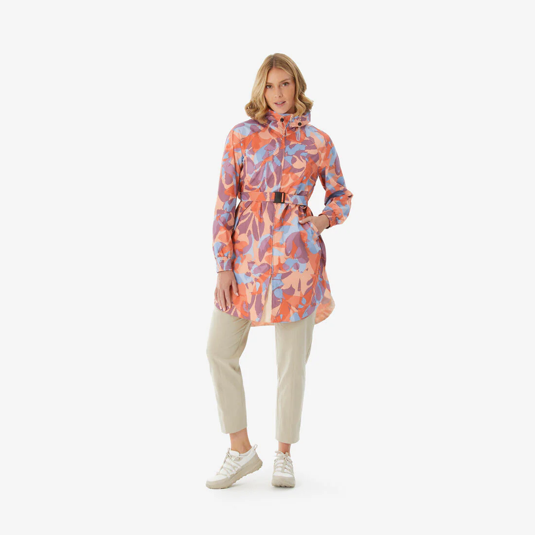 Veste de randonnée imperméable femme, Raincut Longue - Image 6