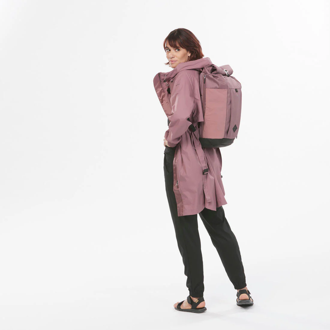 Veste de randonnée imperméable femme, Raincut Longue - Image 7