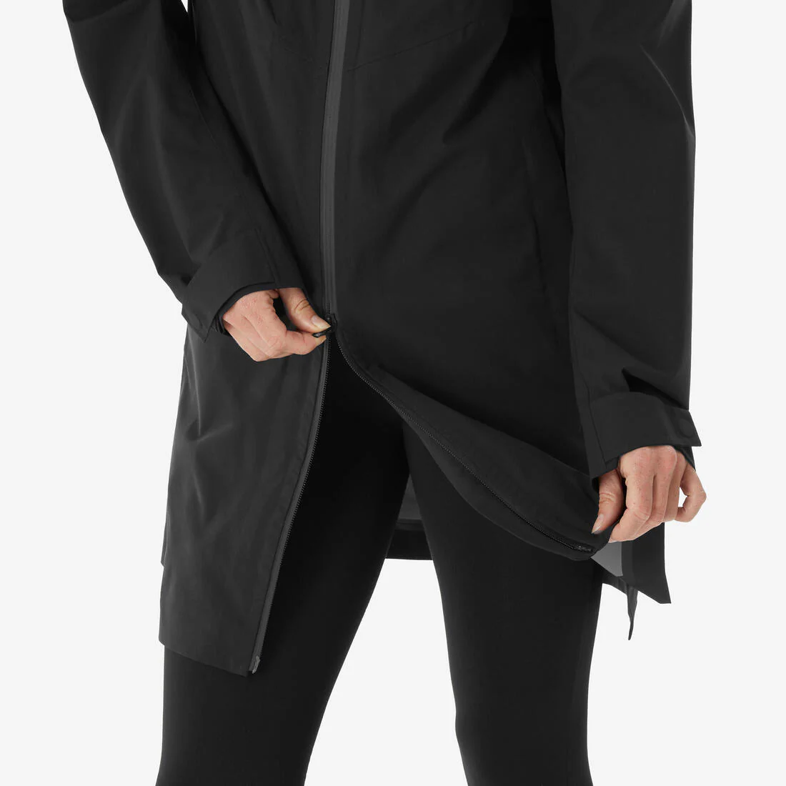 Veste de randonnée imperméable légère longue femme, MH100 - Image 6
