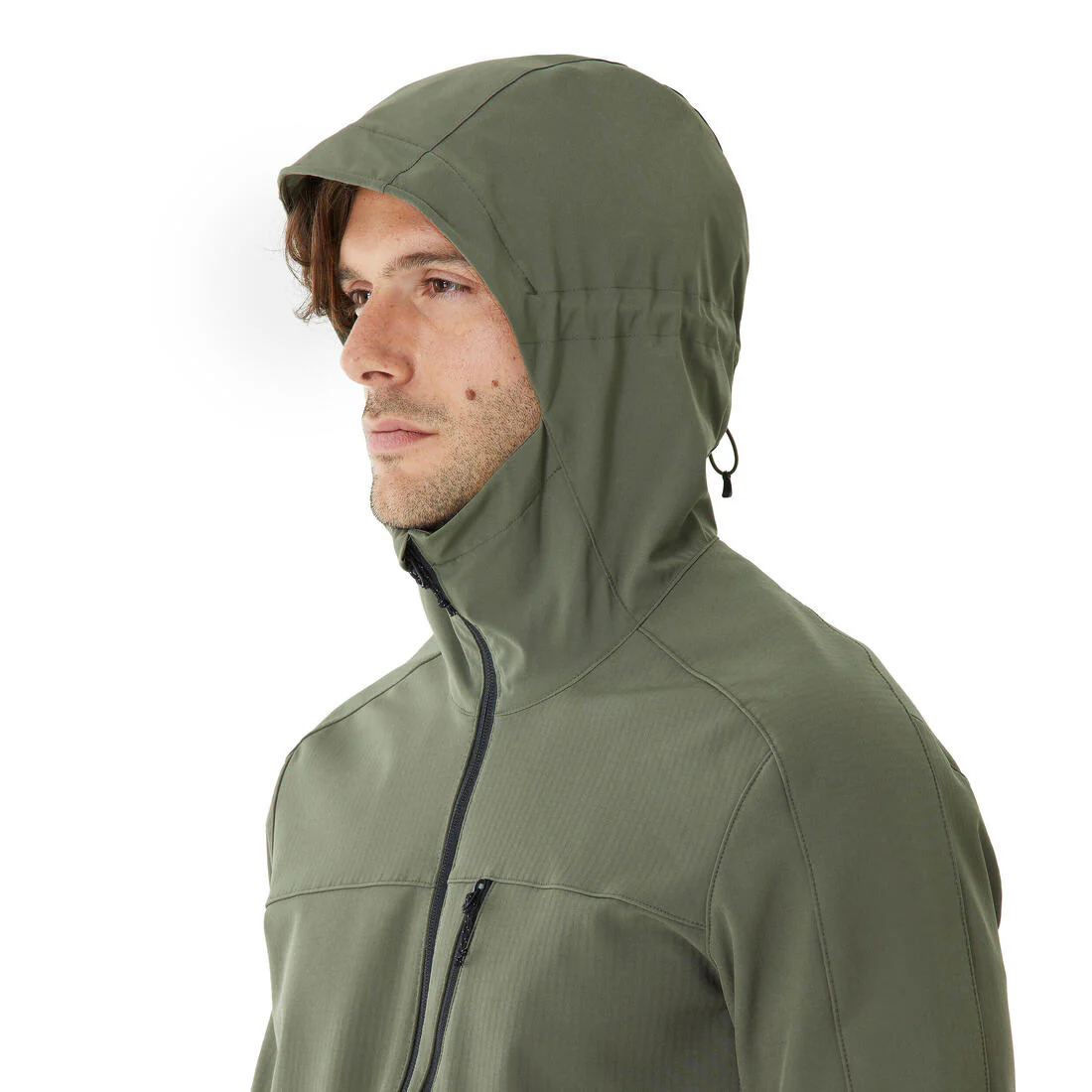 Veste de trek coupe-vent softshell homme, MT500 khaki - Image 11