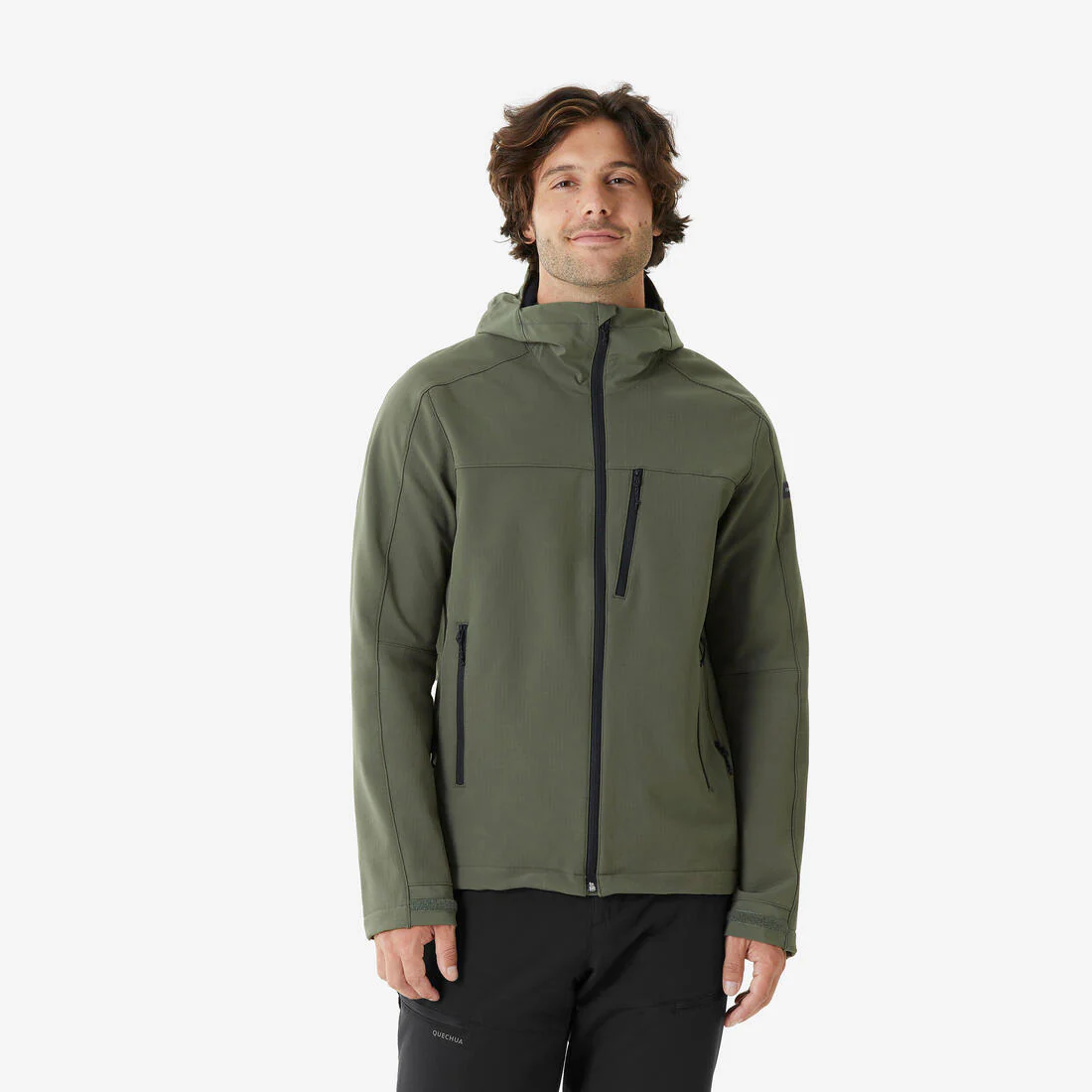 Veste de trek coupe-vent softshell homme, MT500 khaki - Image 2