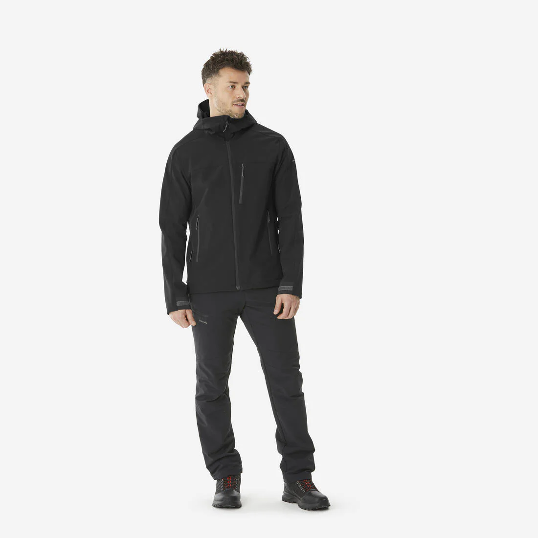 Veste de trek coupe-vent softshell homme, MT500 khaki - Image 4