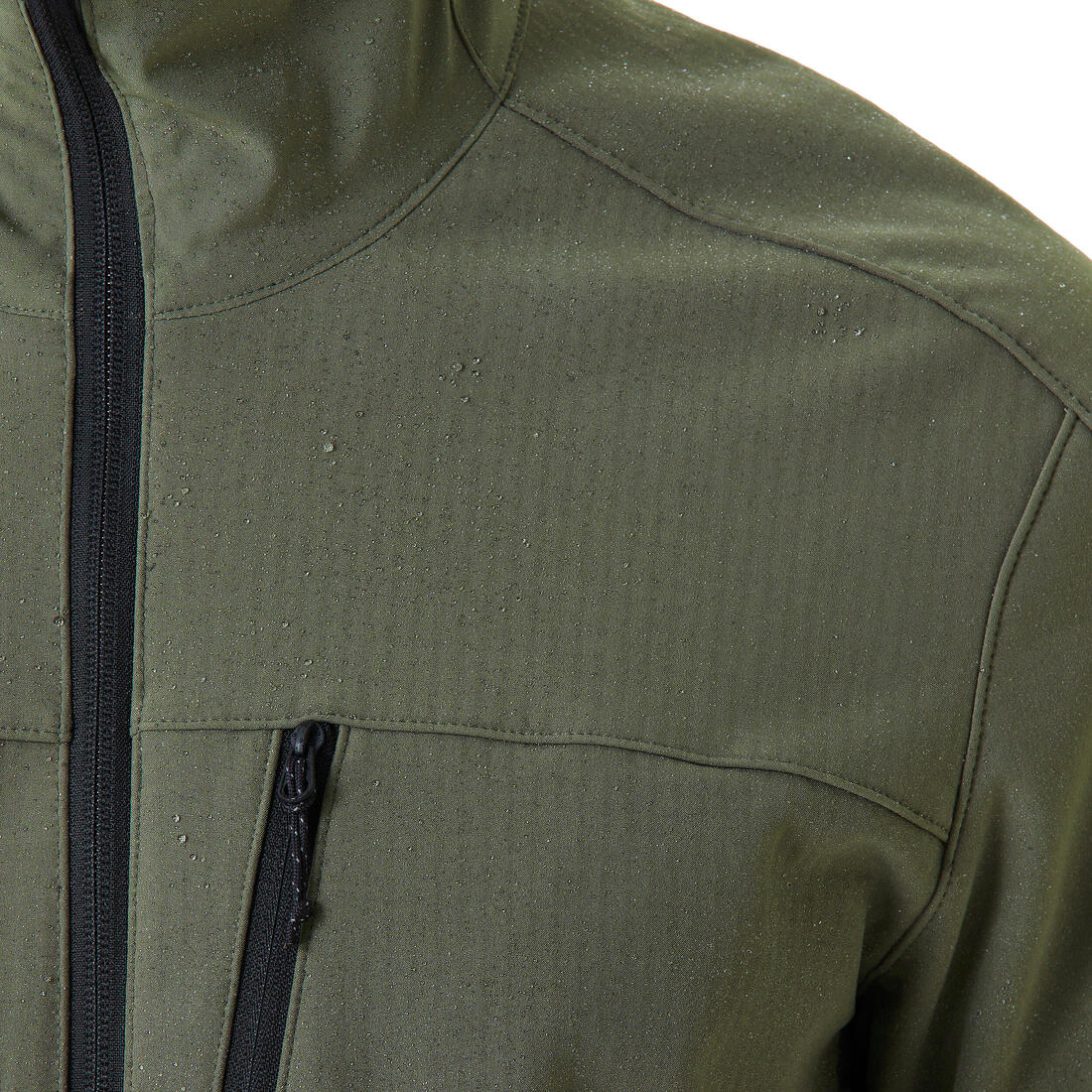 Veste de trek coupe-vent softshell homme, MT500 khaki - Image 6