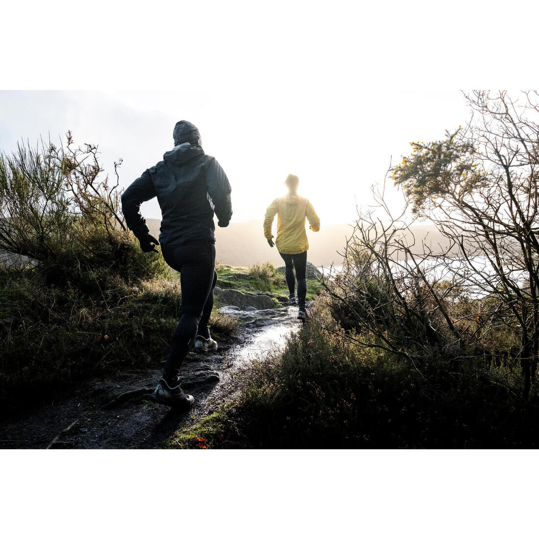 Veste imperméable de running & trail running Homme - KIPRUN Run 500 Rain Noire - Image 13