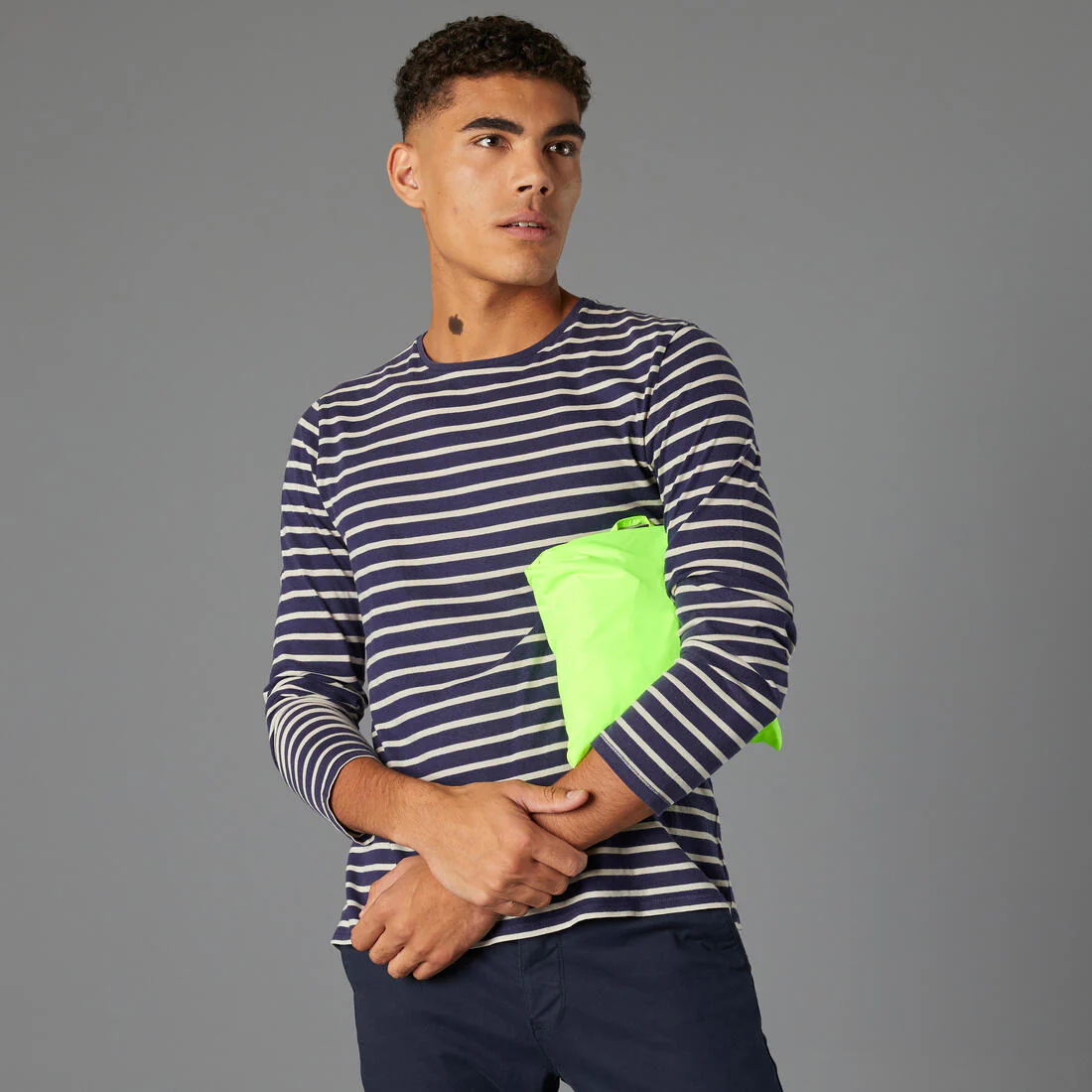 VESTE PLUIE VELO VILLE HOMME 120 JAUNE FLUO CERTIFIÉE EPI VISIBILITÉ JOUR - Image 15