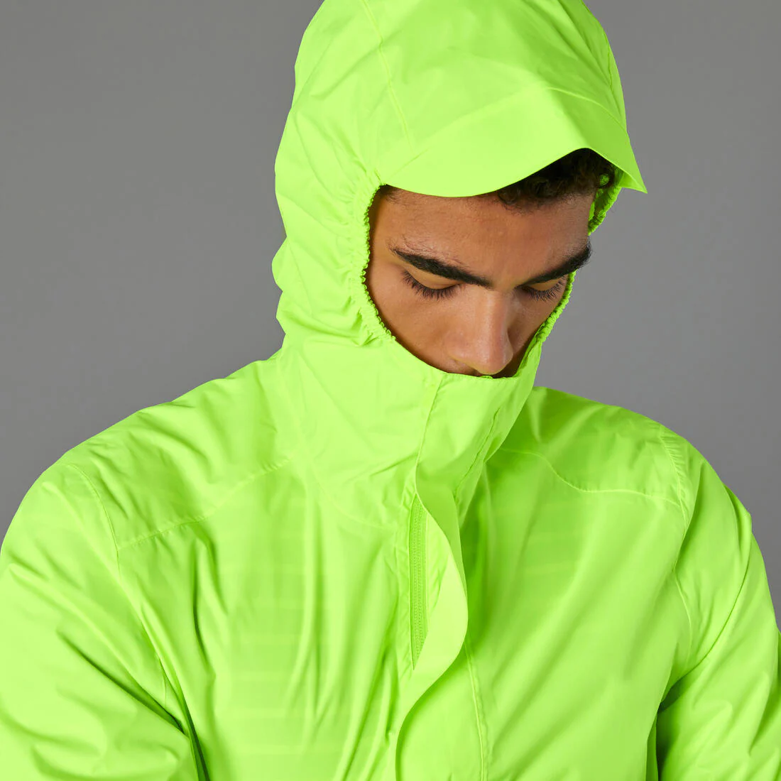 VESTE PLUIE VELO VILLE HOMME 120 JAUNE FLUO CERTIFIÉE EPI VISIBILITÉ JOUR - Image 18