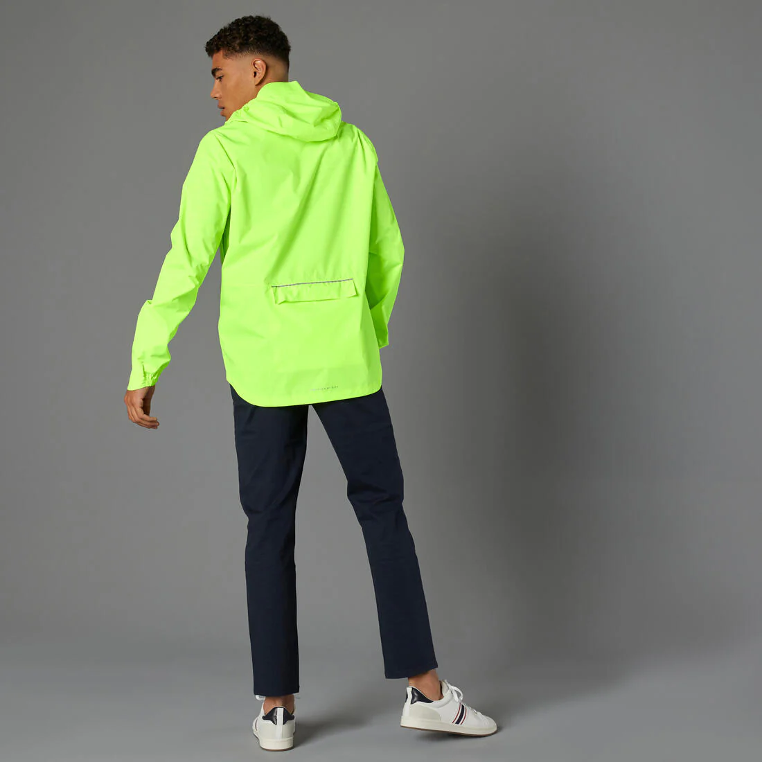 VESTE PLUIE VELO VILLE HOMME 120 JAUNE FLUO CERTIFIÉE EPI VISIBILITÉ JOUR - Image 19
