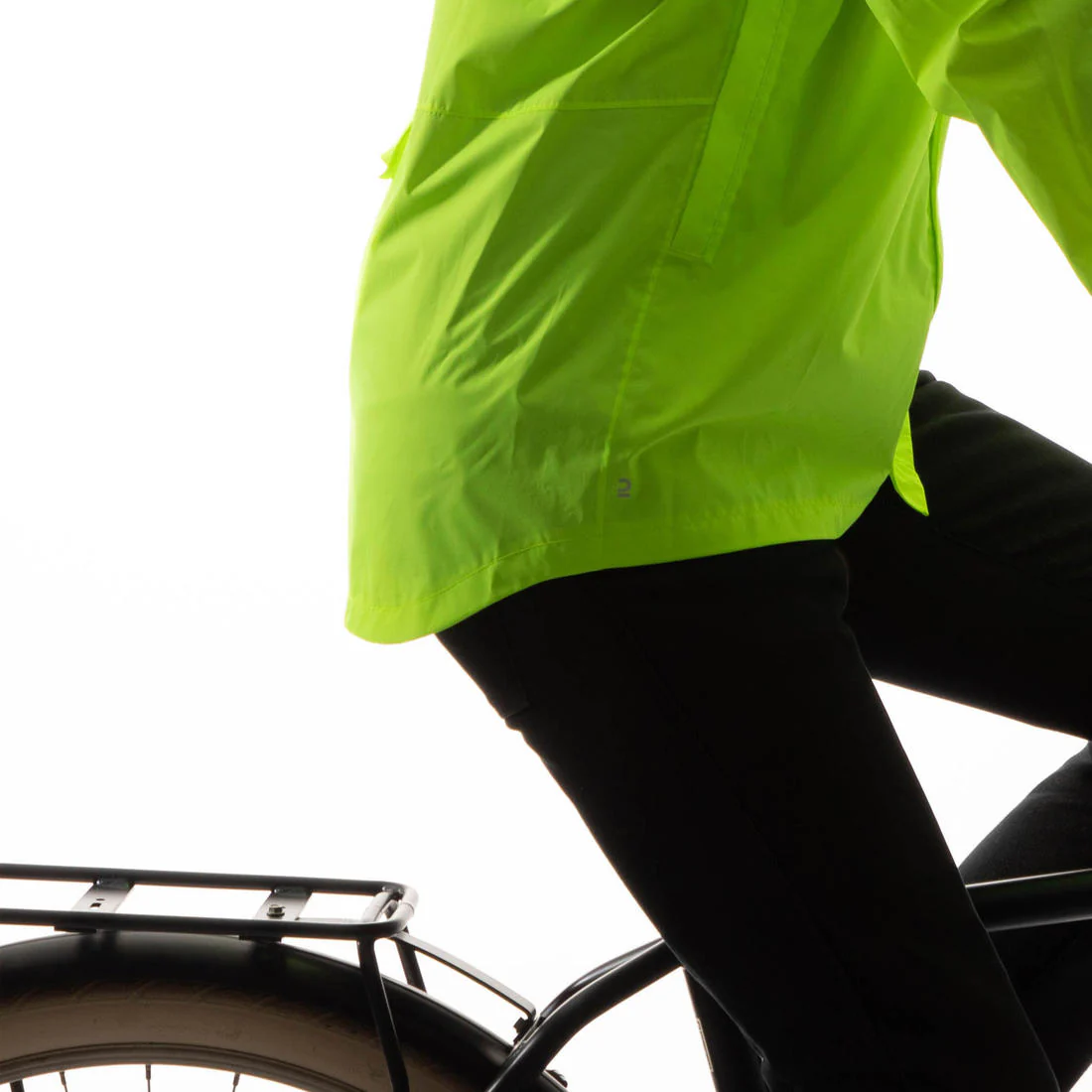 VESTE PLUIE VELO VILLE HOMME 120 JAUNE FLUO CERTIFIÉE EPI VISIBILITÉ JOUR - Image 23